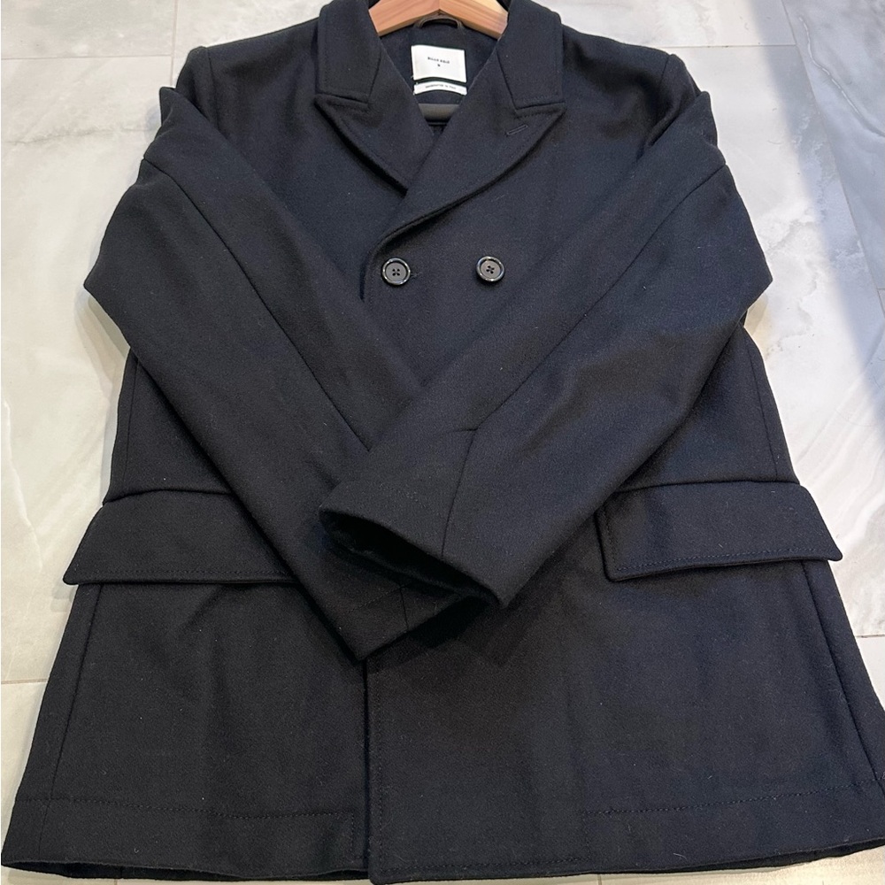 Billy Reid Black Bond Peacoat - Picture 5 of 10